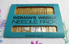 VINTAGE SEWING HABERDASHERY WOMAN'S OWN NEEDLE PACK WITH THREADER EMPIRE MADE