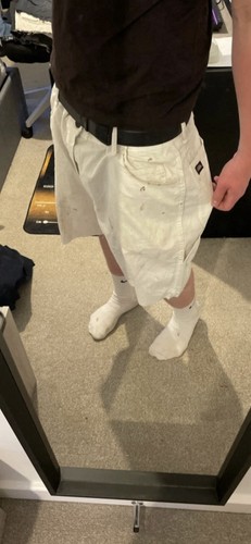 White dickies carpenter shorts - white,