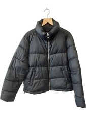 Hollister California Puffer Jacket XL Black Adjustable Hem