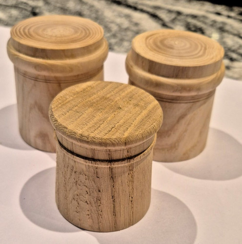 Wooden display stands plinths