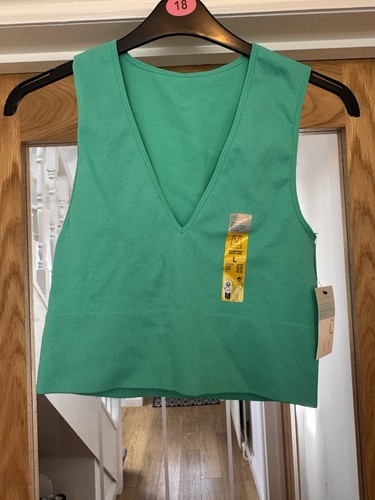 Primark green cropped - primark, vest
