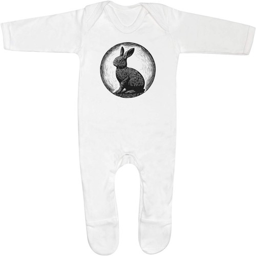 Rabbit sitting baby romper - baby,