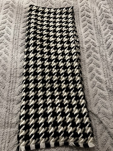 Zara houndstooth chunky scarf - chunky,