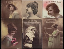 6 Vintage Postcards of