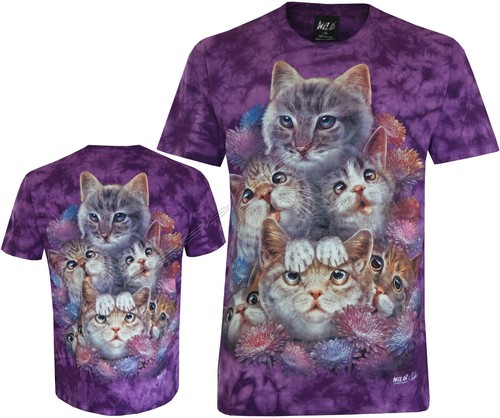Tie dye shirt kittens - tie,