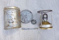 Vintage Montagnino Camping stove  Backpacking Compact Italian Original Tin Box