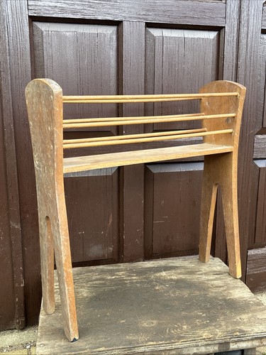 Vintage wooden plant stand - plant,