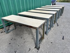 Set of 6 Commercial Outdoor Millboard & Steel Benches (Cafe / Restaurant / Pub)