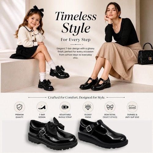 Girls school shoes womens - girls,