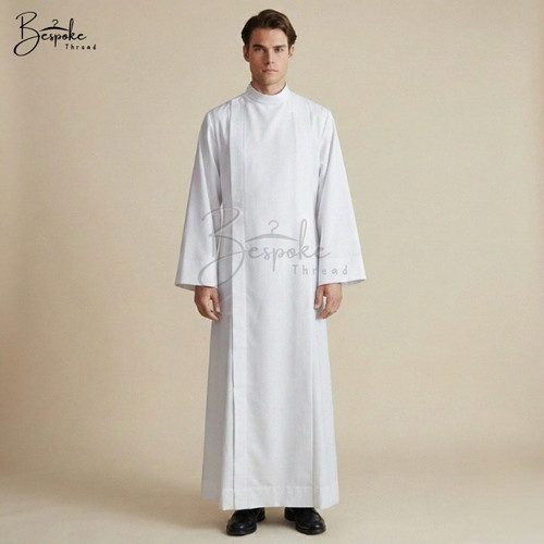 White clergy alb robe - clergy,