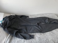 Grey quilted hooded onepiece Large