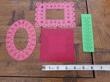 3  Various pricking   Embossing frames  Stencil   + 1 chevron cutting stencil 