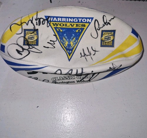 Signed warrington wolves ball - signed,