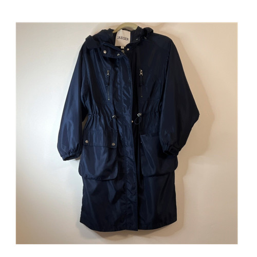 Jaeger navy hooded long parka - jaeger,