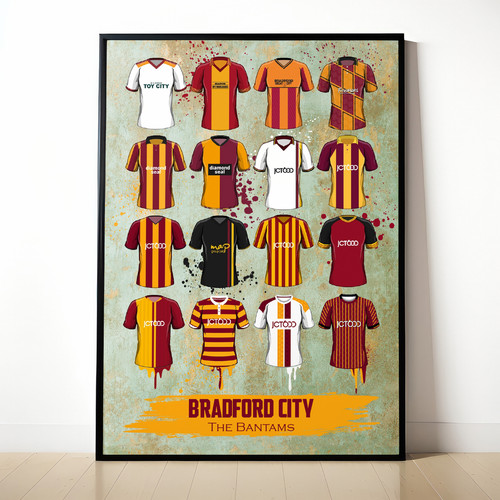 Bradford city painted - shirt, a4