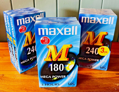 Maxell mega power vhs tapes - maxell,