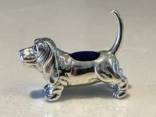 Sterling Silver Basset Dog Pin Cushion