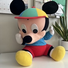 Vintage Mattel Arco Toys Disney Mickey Mouse Baby Large  Jumbo Plush + sounds! 