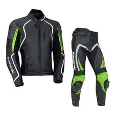 Kawasaki ninja motorbike leather Racing Suit Cowhide Leather Suit
