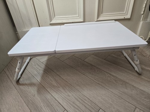 White foldable laptop - white, tray