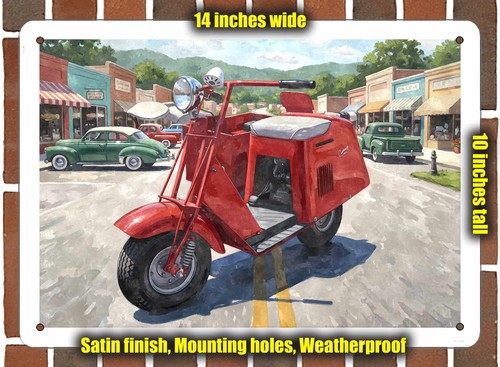 Metal sign 1948 cushman - sign,