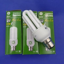 3x 11W = 60W GE Mini Eco Low