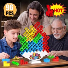 96Pcs Tetra Tower Balance Stacking Blocks Game Team Kid Adults Gifts Blocks Toys