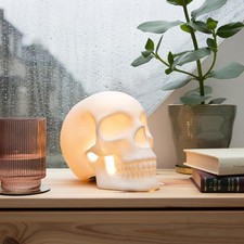 Ceramic Skull Lamp – Life Size Realistic Skull Light USB Powered LED