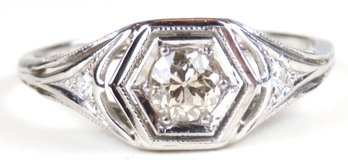 Antique art deco engagement - deco,