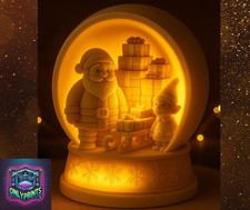 Tea Light Houses Snowglobe LED