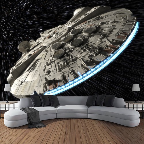Millennium falcon tapestry - 3d,