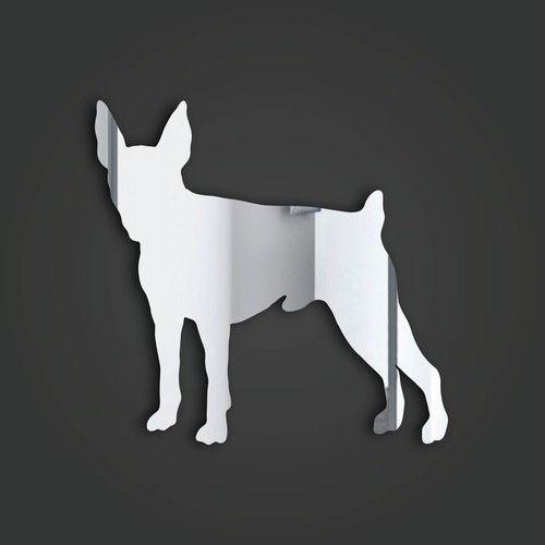 Toy fox terrier style silver - toy,
