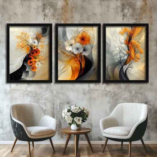 Modern botanical triptych - triptych, art