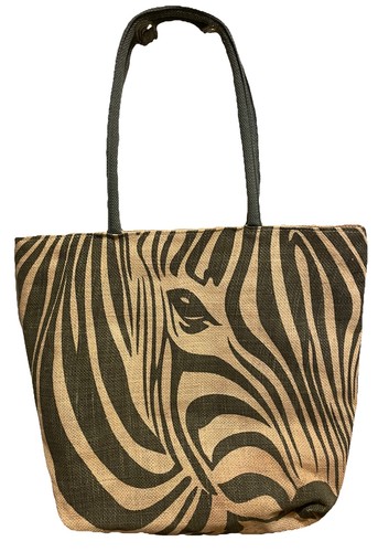 Cotton road jute zebra tote - cotton,