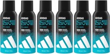 6 x Adidas Ice Dive Cool & Aquatic 48H Enduring Fragrance Deo Bodyspray 150ml