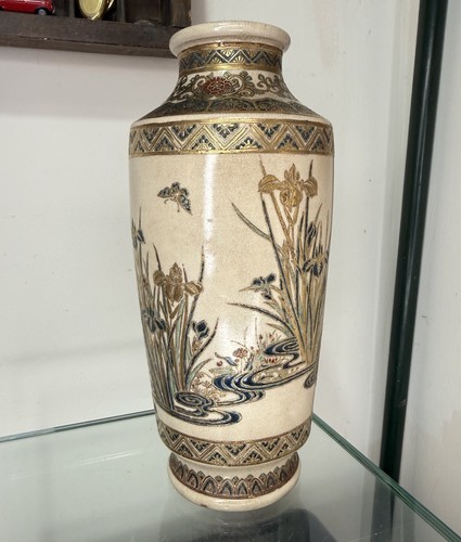 Antique japanese satsuma vase - antique,