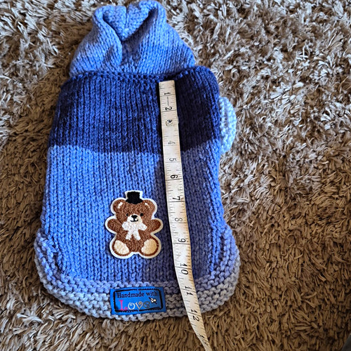 Handmade with love knitted dog - handmade,