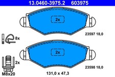 FRONT BRAKE PAD SET DISC BRAKE FITS: PEUGEOT 306 HATCHBACK 1.4.PEUGEOT 306 SE