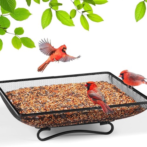 Metal bird mesh ground feeder - metal,