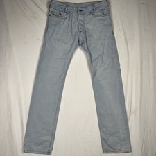 Diesel Iakop Jeans Mens W33 L32 Blue Regular Fit Slim Tapered Leg Denim J601