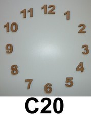15 X CLOCK FACE MDF NUMBERS