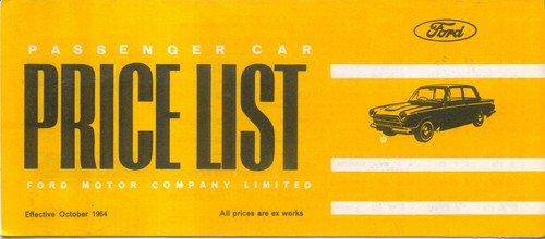 Ford price list - ford, october