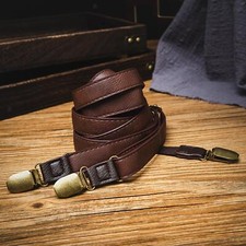 Leather Suspenders Retro Style Y Design for Costume Party Business Tuxedo
