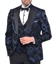 Tuxedo Mens 3 Piece Suit Tailored Wedding Prom Formal Evening Dinner Event Wear