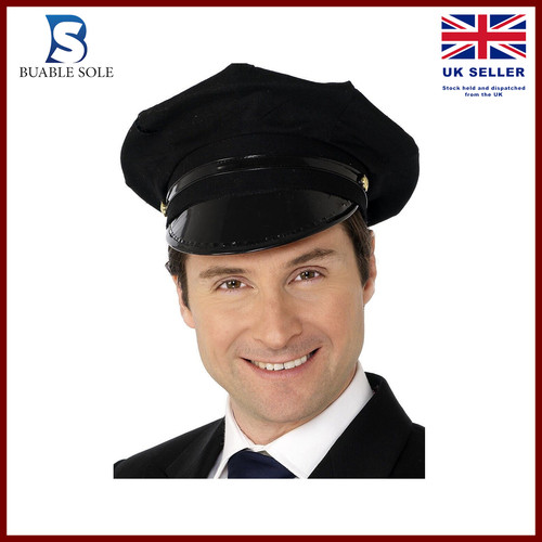 Adult black chauffeur peaked - chauffeur,