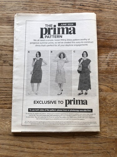 Prima sewing patterns - patterns, x