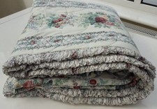  VINTAGE COLOROLL COUNTRY COTTAGE COTSWOLD ROSE QUILTED FLORAL KING THROWOVER 