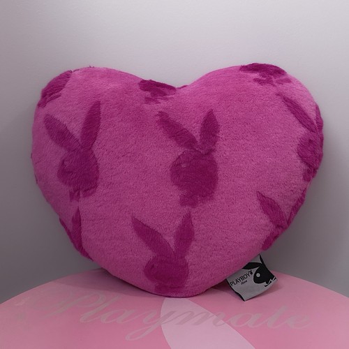 Playboy fuzzy heart pillow - playboy,