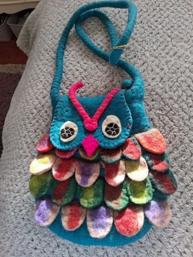 Handmade colourful owl - handmade,