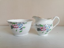 Art Deco Heathcote China “Floral” Milk Jug & Sugar Bowl 